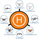 MMOBIEL Universal Drone Landing Pad Waterproof Helipad 75 cm / 30 inch Double Sided Orange / Blue for RC Drones Helicopter DJI Mavic Mini 2 / Zoom / Air Fly 2 / Phantom / FPV / Inspire Incl. Reflective Tape and Pins