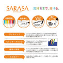 Zebra P-JJ15-BK5 Sarasa Clip Gel Ballpoint Pen, 0.5, Black, 5 Pieces