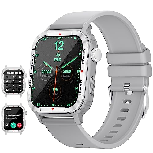 LIGE Smart Watch with Bluetooth Call Answer/Dail for Men Women,1.85'' HD Full Touch Screen Fitness Tracker, Smartwatch with Heart Rate Blood Oxygen Blood Pressure Sleep Monitor for Android and iPhone