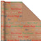 Hallmark Colorful Recyclable Christmas Wrapping Paper with Cut Lines on Reverse (3 Rolls: 90 sq. ft. ttl) Kraft Brown with Snowflakes, Pink Trees, All Kinds of Merry"