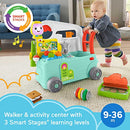 Fisher-Price Laugh & Learn 3-in-1 On-the-Go Camper, musical push-along baby walker and activity center with Smart Stages content for ages 9 months & up