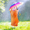 Beedove Rain Poncho for Kids, 4 PCS Waterproof Rain Hooded Poncho, Lightweight Reusable Foldable Long Clear Raincoat for Children