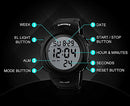 Cemavin Mens Digital Sports Watch, Waterproof LED Screen Large Face Military Watches and Heavy Duty Electronic Simple Army Watch with Alarm, Stopwatch, Luminous Night Light - Black