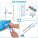 Beedove Car Wash Brush Mop, 180° Rotatable & Adjustable Car Wash Cleaning Mop with 2 Replacement Mop Head, Scratch-Free Car Cleaning Supplies Kit for Washing Detailing Cars Truck/SUV/RV/Trailer/Boat