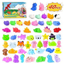 Squishies Mochi Squishy Toys 40pcs Party Favors for Kids Mini Squishy Kawaii Mochi Animal Squishies Cat Unicorn Squishy Mini Squeeze Stress Relief Toys for Kids Adults Treasure Box Toys, Random