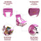 SunnyFeel Low Folding Camping Chair, Portable Beach Chairs, Mesh Back Lounger for Outdoor Lawn Beach Camp Picnic (Pink)