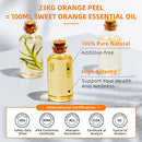 HIQILI Orange Essential Oils, Pure Organic Therapeutic Grade Orange Oil for Aromatherapy, Diffuser, Skin - 30ml