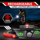 GearLight S400 Rechargeable Bike Light Set - Night Riding Accessories - White Elephant Stocking Stuffer for Men