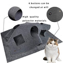 Collapsible Cat Agility Training Rug Mat Cat Activity Play Mat Scratching Thermal Bed Mat Playing Blanket Interactive Toy