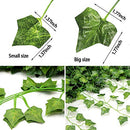 84 FT Artificial Ivy 12 Pack Ivy Vine Garland Ivy Leaves Greenery Garlands Hanging with 100 LED String Light Fake Leaf Plants Faux Green Flowers Decor for Home Kitchen Garden Office Wedding Wall