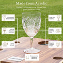 KOMOREBI Shatterproof Acrylic Wine Glasses - Unbreakable Plastic Goblets, BPA-Free & Drop-Proof Glassware - Elegant Drinkware for Indoor & Outdoor Use - 14oz, Set of 4 (Clear)