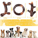 Zimtty Dog Toys, 3 Pack Indestructible Dog Chew Toys for Aggressive Chewers, Durable Tough Nylon Real Bacon Flavor Teething Chew Toys for Large Medium Small Dog Breeds (Brown1)