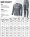 Runhit Thermal Underwear for Men Base Layer Long Underwear Cold Weather Fleece Lined Mens Long John Winter Pants and Shirts Thermal Set XXL Grey
