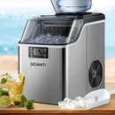 Devanti Ice Maker Machine, 3.2L Stainless Steel Portable Countertop Icemaker Cube Makers Commercial Home Office Kitchen Appliances, Electric Fast Freeze Silver
