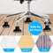Bell Glides Replacement Office Chair Swivel Caster Wheels to Fixed Stationary Castors, Short Profile Black 5pcs