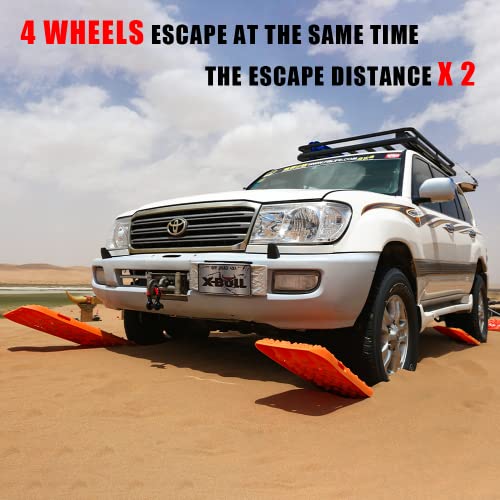 X-Bull Recovery Tracks with Bag 2 Pair 4x4 Recovery Boards Offroad 4wd Tracks 22046LBS/10000KG Stand for Automotive Accessories Tires and Wheels in The Sand Mud Snow(GEN 3.0)