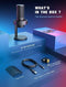 Gaming PC Microphone, Fifine AmpliGame USB Desktop Condenser RGB Control Mic for Recording Streaming Podcast YouTube on Mac/Computer/PS4/PS5, with Mute Button, Mic Gain, Headphone Jack, Monitoring-A8