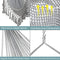 Hammock Chair, Large Hanging Chair, Soft Cotton Rope Swing Chair with High Load-Bearing Metal Rod,Indoor Outdoor Garden Yard Living Room,Max 150kg