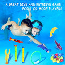 ZCOINS 30pcs Diving Pool Toys Underwater Swimming Pool Game Kit Diving Rings, Diving Sticks, Diving Fish, Diving Sharks, Diving Seaweeds, and Diving Gems Under Water Games