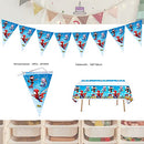 Spider Party Tableware, Spider Party Decorations, Spidey and His Amazing Friends Birthday Party Supplies, Includes Table Cover, Banner, Plates, Napkins, Paper cups,Straws, Fork- Serves 10 Guests