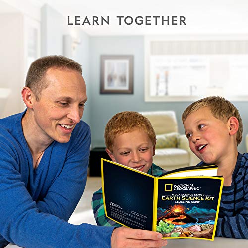 NATIONAL GEOGRAPHIC Earth Science Kit - Over 15 Science Experiments & STEM Activities for Kids, Includes Crystal Growing Kit, Volcano Science Kit