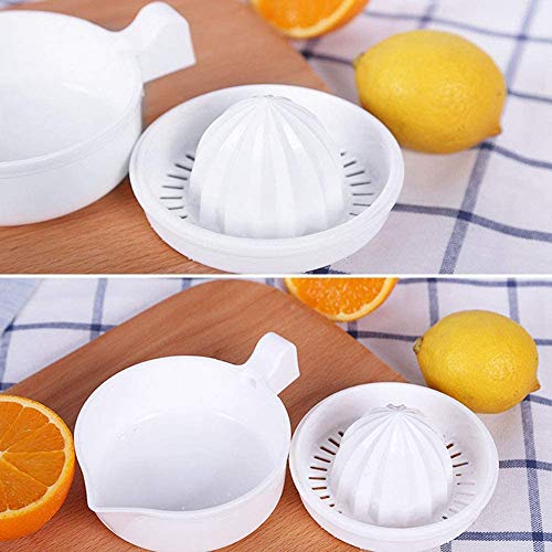 Laiaouay Manual Lemon Squeezer, Orange Juice Squeezer, Orange Manual Hand Juicer Lid Rotation Press Anti- Reamer