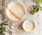 125 Disposable Leaf/Bamboo Plates and Cutlery Pack for a 25 People Eco Dinner Party | Compostable | Eco Friendly | Bio Degradable | Sturdy Than Paper Plastic Plate