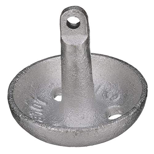 Attwood 9942-1 Cast Iron Steel Mushroom Anchor, 10-Pounds, Aluminum-Plated Silver Finish