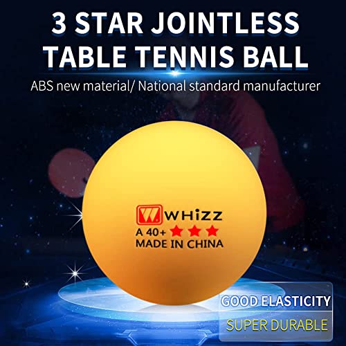 Ping Pong Balls, 2.8g A40+mm ABS New Material 3 Star Jointless Professional Ping Pong Balls Orange 100 Pack Advanced Table Tennis Training Balls for Sport Competition