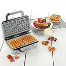 Breville DuraCeramic Waffle Iron | Non-Stick Coating and Easy Cleaning + Deep Removable Plates | Grey/Silver | [VST072X]