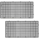 2PCS Plastic Fish Grid Divider Durable Holder Tank Tray Egg Crate Aquarium Fish Tank Bottom Isolation, Black/White (Black)