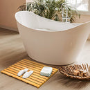 Clevinger Bamboo Bath Mat, Non Slip Shower Mat for Bathroom,Sturdy Waterproof Wooden Floor Bath Duck Board for Easy Storage,Standard Bath mat for Bathroom Showers, Bathtubs, Floors, Indoor and Outdoor Use