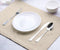 Cotton Linen Placemats Set of 6 - Cloth Placemats - Woven Placemats - Dinner Mats - Washable Placemats Rectangle for Kitchen, Dining Table Placemats - Farmhouse Beige Table Mats 13"x18" Rectangle Mats