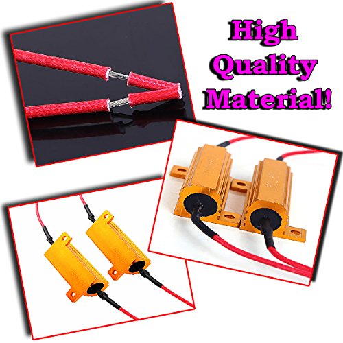 Zento Deals 4 Pieces of 6 Ohm 50W LED Load Resistors - Fix The Flickering LED Turn Signal Light or LED License Plate Lights or DRL