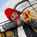 Nerf Mega CycloneShock Toy Blaster, Hotrod Color Style, 6-Dart Drum, 6 Nerf AccuStrike Mega Darts, Easy Priming (Amazon Exclusive)