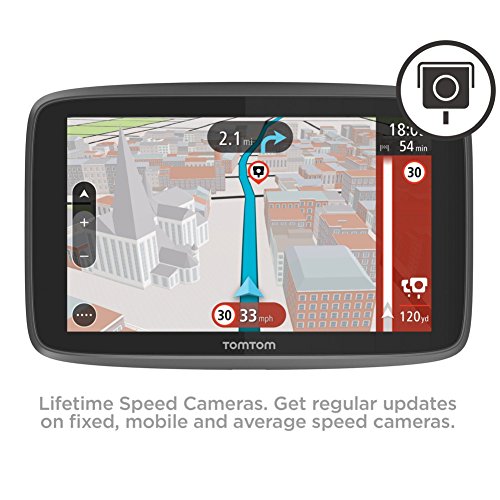 TomTom Car Sat Nav GO 620, 6 Inch with Handsfree Calling, Siri, Google Now, Updates via WiFi, Lifetime Traffic via Smartphone and World Maps, Smartphone Messages, Capacitive Screen, Black