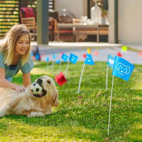 Zozen Marking Flags, Blue Lawn Flags Markers - 50Pack | 15x4x5 Inch, Yard Flags Marking, Marker Flags, Irrigation Flags,Landscape Flags, Sprinkler flags, Match for Measuring Wheel.