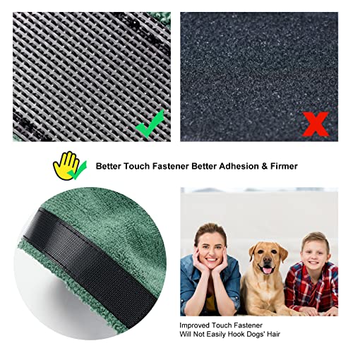 Dog Bathrobe Towel, Pet Drying Coat,Fast Drying Super Moisture Absorbent Dog Bathrobe Microfibre Towelling,Adjustable Collar and Waist Pet Dog Cat Bath Robe for Large,Medium,Small Dogs Green (M)