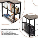 Luxsuite Computer Desk with Shelf L Shape Study Table Writing Workstation Corner Desk Home Office Oak