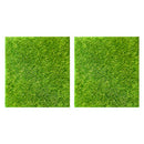 TOYANDONA 2pcs Artificial Grass Turf Fake Moss Rug Mats 30cmx30cm Mini Lawn Carpet for Dollhouse Fairy Garden Ornament