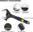 Zeguard Sharp-tec Adjustable Spanner Set, Wide Jaw Opening Adjustable Wrench, Plumbing Tools for Plumbers, 6"+8"+10"+12"