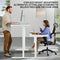 Luxsuite Electric Standing Desk Sit Stand Up Office Table Height Adjustable Motorised Rising Memory Function Tempered Glass Top Wireless Charger USB White