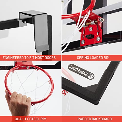 Door Basketball Hoop Mini Basketball Hoop for Door,Indoor Basketball Hoop for Kids with 3 Balls,Basketball Hoop for Door