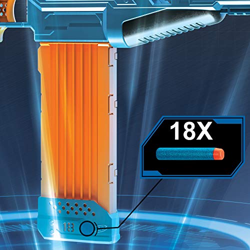 Nerf Elite 2.0 Turbine CS-18 Motorised Blaster, 36 Official Nerf Darts, 18-Dart Clip, Tactical Rails, Barrel Attachment Point