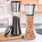 Ausgen Salt and Pepper Grinder Set Pack of 2 - Premium Stainless Steel Salt and Pepper Mill with Glass Body and Adjustable Coarseness - Large Size Spice Shaker with Cleaning Brush