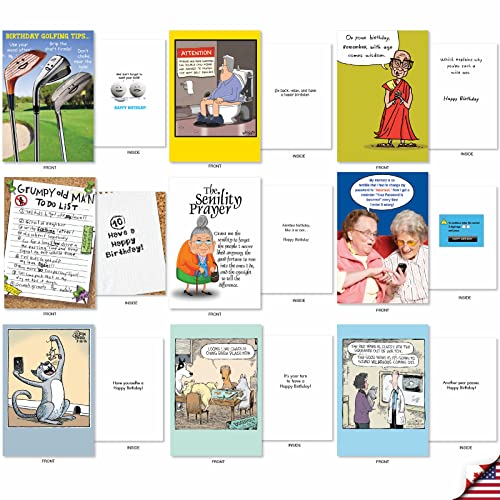 Birthday Bestsellers - 36 Assorted Boxed Birthday Cards with Envelopes (4.63 x 6.75 Inch) - Compiling numerous top-selling cards in our line AC2911BDG-B1x36