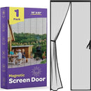 Hands-Free Magnetic Screen Door, Heavy Duty, Self Sealing Screen Door Mesh Protector, Pet and Kid-Friendly, Stay-Open Buckle, Fits Door Size (38" x 83") Keeps Bugs Out While Letting Nature in.