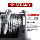 X-Bull 12V 3000LBS/1360kg Electric ATV Winch 2 Remote Wireles Control Steel Cable Boat ATV Kit…