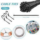 178pcs Cable Management Cord Organizer Kit, 45 Self Adhesive Cable Clips, 100 Fasten Cable Ties, 4 Cable Sleeve, 12 Desktop Cable Holder, 15pcs and 2 Roll Reusable Cable Ties for Home Office