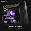 DeepCool GAMMAXX GT BK CPU Air Cooler RGB Aura Sync 180w TDP 6mm x 4 Pure Copper Heat Pipes CPU Cooler with 120mm Fan PWM 1500RPM 56.5CFM for Intel LGA 1700/1200/1151/1150/1155 AMD AM5/AM4, Black